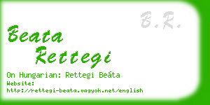 beata rettegi business card